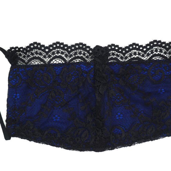 Black & Blue Lace Face Mask Dust mask Fashion mask - Picture 2 of 6